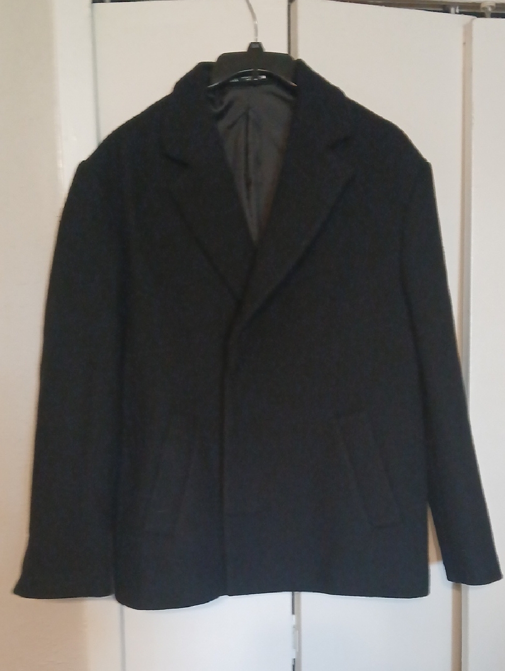 Zara Black Wool-Blend Coat